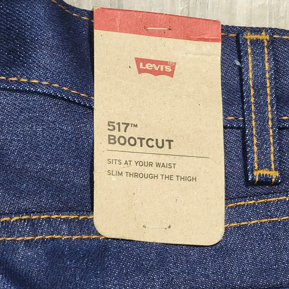 Levi's 517 Jeans Men's 40x32 Bootcut Dark Wash Denim #005172017
